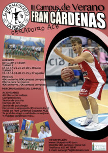 Cartel III Campus verano CB La Palma 95 Fran Cardenas